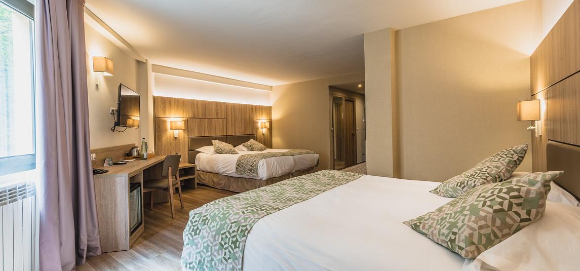 Habitación Cuádruple, tres configuraciones